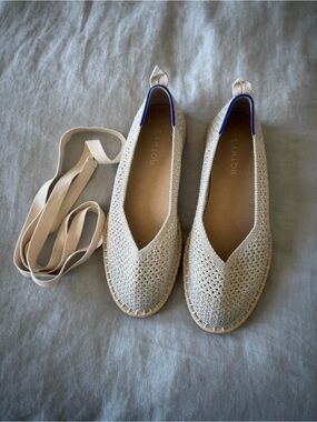 Rothy’s The Espadrille Diamond Metallic (read description)